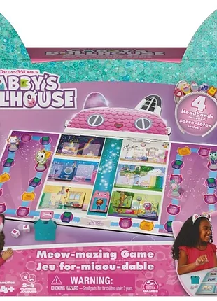 Настольная игра spin master gabbys dollhouse meow-mazing game