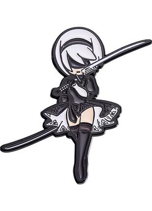 Металлический значок по игре nier automata 2b девушка катана меч пин games anime брошь ниер: автомата yorha no. 2 type b