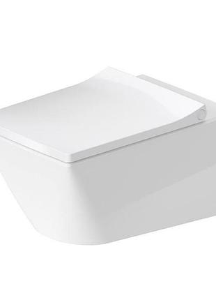Унитаз подвесной с крышкой duravit viu rimless, 57x37 (2511090000 0021190000)