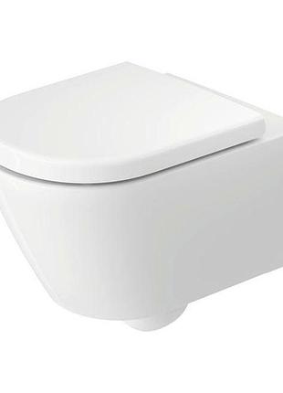 Унитаз подвесной duravit d-code rimless с крышкой, белый (29030900212_0028490021)