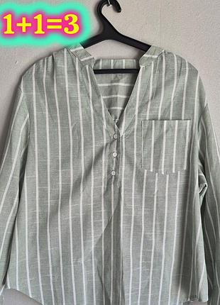 Стильная мятная блузка в полоску 3xl / plus size
легкая женская рубашка мятного цвета в полоску, размер 3xl