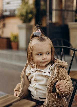 Шубка тедді h&m бежева 86р