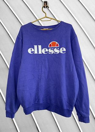 Жіночий бузковий світшот ellesse 42 m l 46 48 оригінал еллессе елєссе бузкова кофта з написом оверсайз світшот з лого 48
