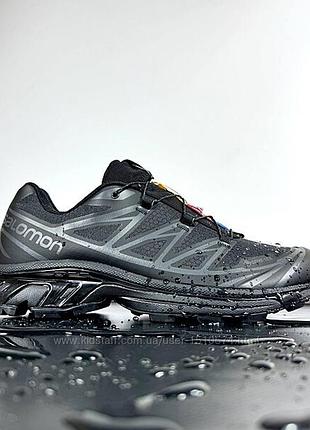 Р.40-46 кросівки salomon xt-6 all black gore-tex 0355