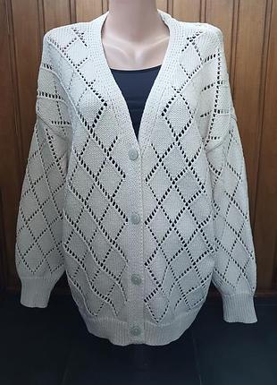 Кардиган женский primark размер xl - xxl ( 18-20 ) цвета айвори