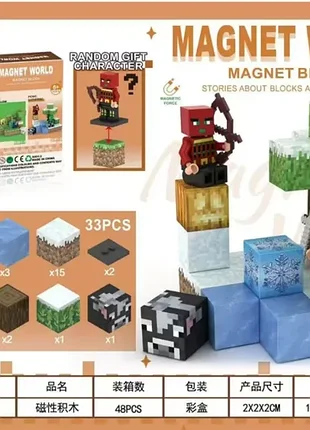 Магнітний конструктор minecraft magnet