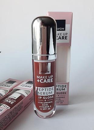 Блеск- сыворотка для губ с пептидами с spf 20, avon make up + care, эйвон блеск