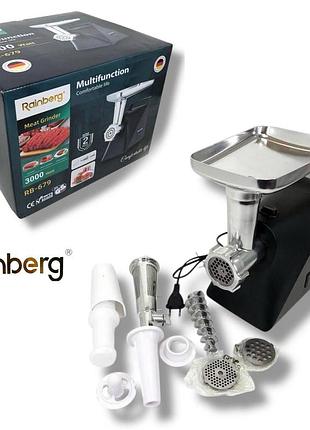 Мясорубка электрическая шнековая rainberg b-679 с соковыжималкой и реверсом