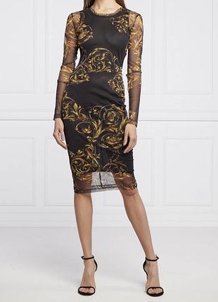 Сукня сітка міді versace jeans couture бароко оригінал (розмір xs)