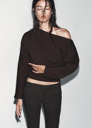 Асиметричний бавовняний світшот zara