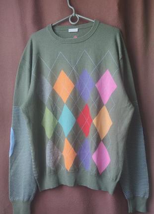 Джемпер мужской с добавлением шерсти stefanel р. l-xl