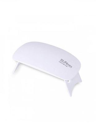 Світлодіодна led лампа для манікюру гель-лаку sun mini 6w uv/led white