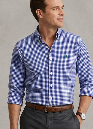 Polo ralph lauren slim fit stretch poplin мужская рубашка m