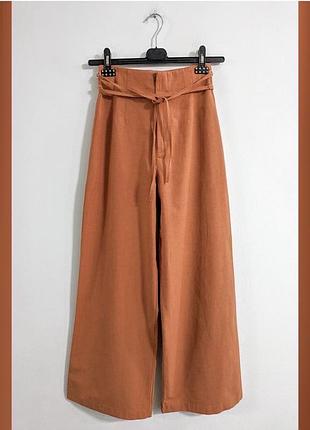 Штани палаццо, труби zara s колір цегли