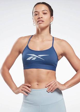 Синій спортивний топ від reebok  топік майка бюстгальтер
