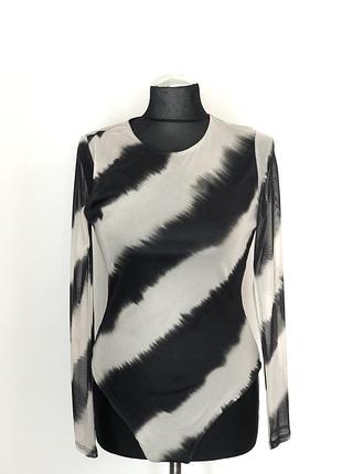 Ефектне прозоре боді / гольф new look у тредовому принті омбре (tie-dye)