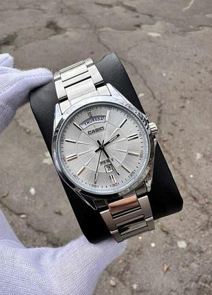 🔥casio mtp-1381 day/silver