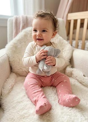 Рожеві бавовняні повзунки disney baby з принтом minnie mouse (9-12 міс, 80 см)