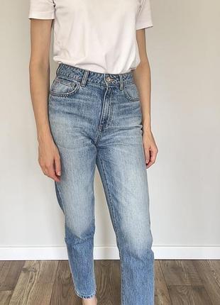 Джинси жіночі zara світло-сині з високою посадкою 34/xs/s