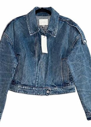 Джинсова куртка косуха джинсовка zara