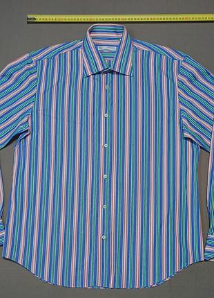 Воротник 42 см poggianti size 42 16 1/2 в полоску рубашка made in italy 
100% cotton пуговицы брендированные