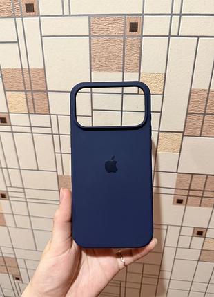 Преміальний темно-синій чохол для iphone 17 pro max