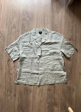 Лляна сорочка h&amp;m (р xl)