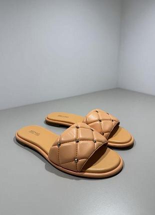 Жіночі літні шльопанці michael kors шкіряні 22/22.5 см устілка помаранче ві яскраві тапочки повсякденні оригінал нові