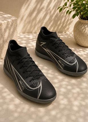 Футзалу nike nike mercurial superfly 8 club ic black / iron grey (cv0954-004) ❤️