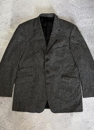 Чоловічий блейзер піджак aquascutum made in england 100% вовна herringbone 44r xl оригінал