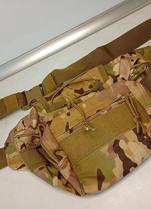Тактична поясна сумка бананка multicam тактическая поясная сумка