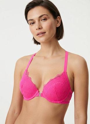 Вишуканий яскраво-рожевий бюстгальтер від victoria secret  розмір 80d бюстгалтер оригінал