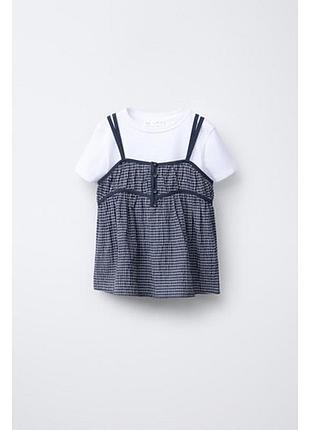 Футболка з топом zara, 8-9 років, 131 см