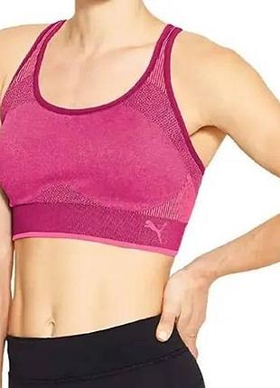 Рожевий спортивний топ від puma розмір m топік майка бюстгальтер оригінал