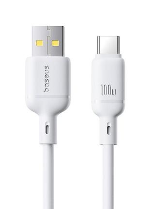 Дата кабель baseus silky series os fast charging usb to type-c 100w (1m) (p10377703)