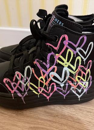 Черевики дитячі skechers hyperlift чорні б/у 32 розмір