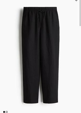 Жіночі брюки h&m linen - blend drawstring pants штани