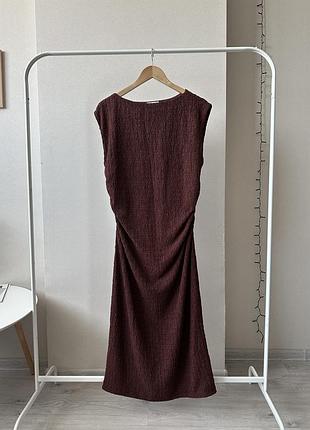 Коричнева дата сукня по фігурі h&m шоколадна