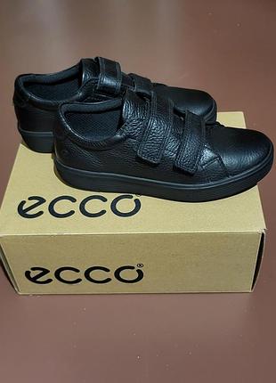 Напівчеревики дитячі ecco soft 60 k, чорні, шкіряні, р. 32