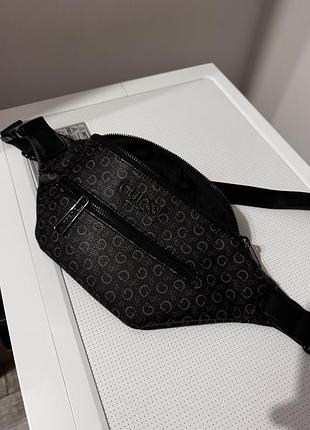 Поясна сумка чоловіча guess чорна
