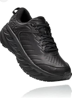 Кросівки hoka bondi sr (у повністю чорному забарвленні black/black).розмір:39 1/3(24,5см).матеріал: шкіра