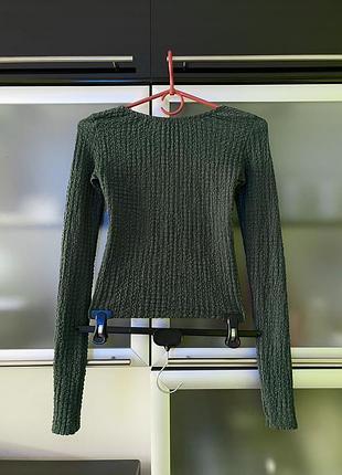 Pull&bear жіночий новий топ з тканини в рубчик