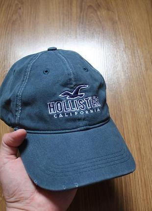 Бавовняна бейсболка унісекс кепка  hollister california має вишитий білий логотип спереду