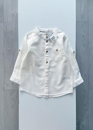 Лляна сорочка h&m розмір 12-18 місяців/ 86
