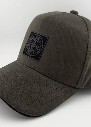 Чоловіча бейсболка тракер stone island хакі котон 100% україна, кепка стоун айленд із застібкою на липучці (розміри s, m, l/xl)