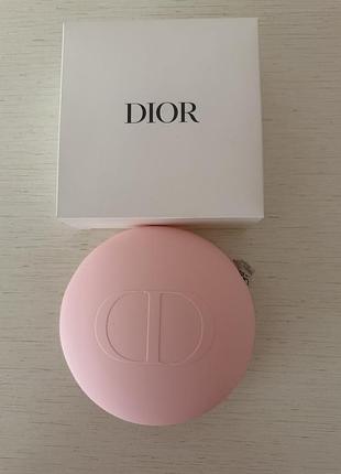 Жіноча косметичка, рожева, christian dior, кругла