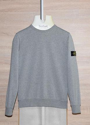 Оригинальный джемпер свитшот для мальчика stone island sweatshirt a12/156 ss'20 серый коттон