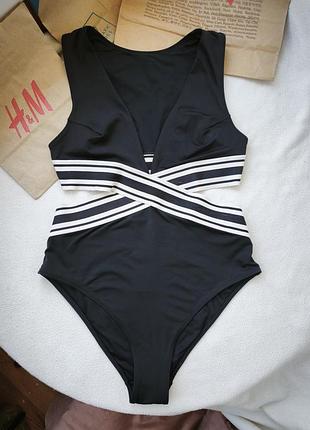 Суцільний суцільний моделювальний купальник h&amp;m р. euro 40 — на m-l