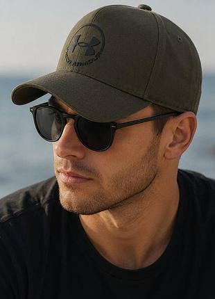 Мужская коттоновая бейсболка тракер under armour масло / хаки украина, (размеры s, m, l/xl)