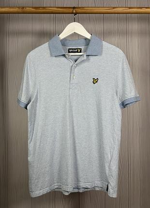 Lyle & scott stripped красиве поло з гарним дизайном розмір м